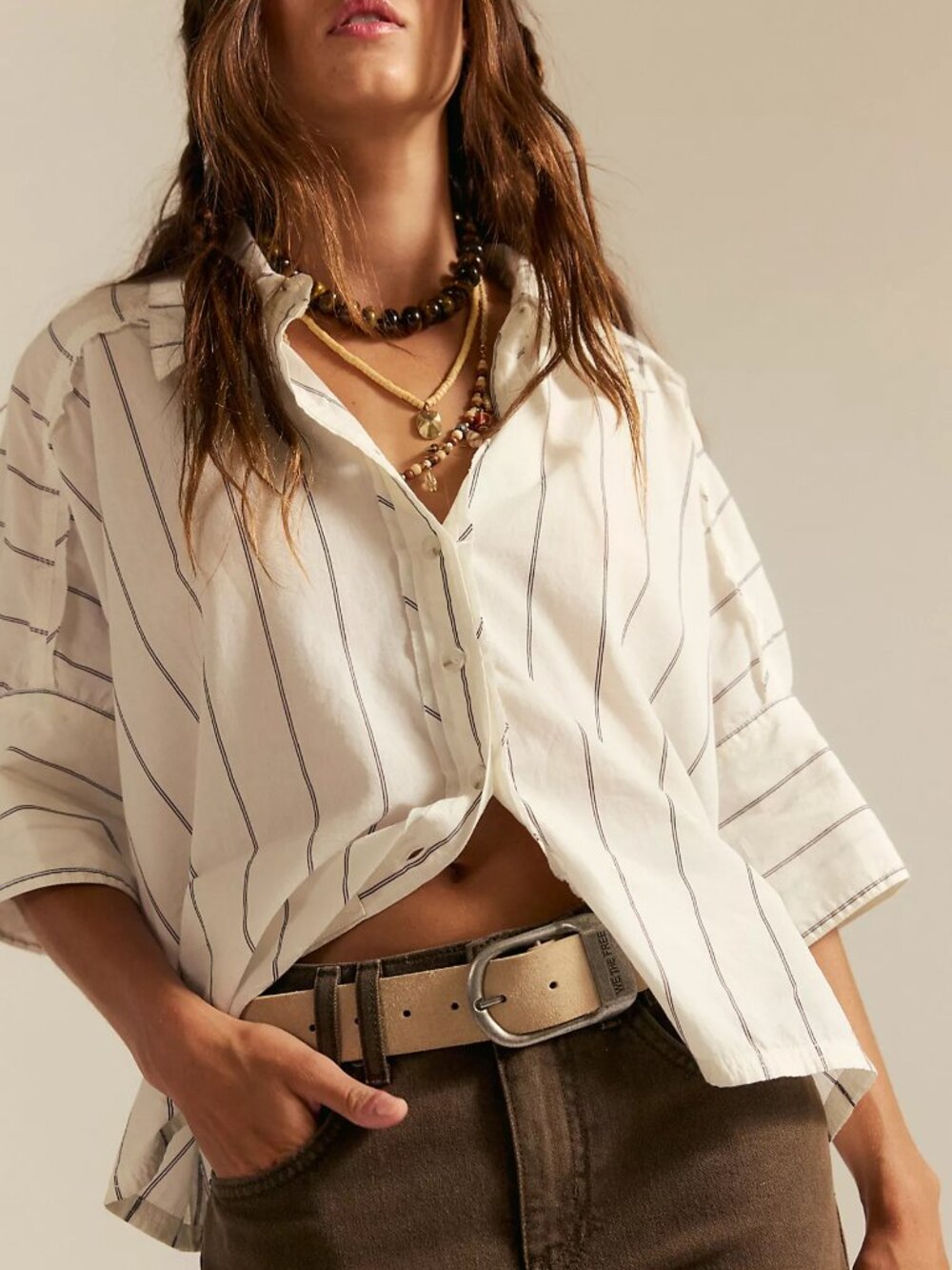 We The Free Seaside Cotton Stripe Shirt